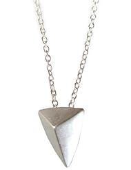 Dogeared You Are Mighty Pyramid Sterling Silver Reminder Necklace