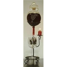 Handblown European Glass Art Wine Dispenser