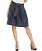Nine West Knee-Length Pleated Denim Skirt