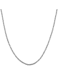 14 Karat White Gold 1.2-mm Adjustable Sparkle Chain (22 Inch)