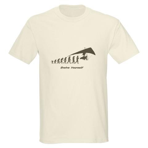 Hang Gliding Evolution Ash Grey T-Shirt Sports Light T-Shirt by CafePress