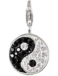 SilveRado(tm) VRB301-0-1 Verado Bling Yin Yang Bead / Charm