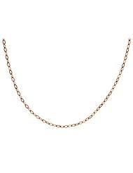 Ladies 14K Solid Rose Gold Link Chain Necklace 18" 1.1 Grams
