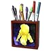 Florene Flowers - Yellow Iris - Tile Pen Holders-5 inch tile pen holder