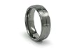 Titanium Ring Satin High Polish with Center Cross Cut 7mm Titanium Ring Satin High Polish with Center Cross Cut 7mm