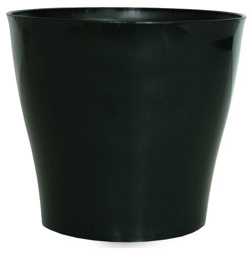 Geda 2830-S &Uuml;bertopf "Casablanca" 30 x h28 cm, rund, schwarz, hochgl&auml;nzend