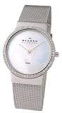 Skagen #644LSS Women's Shiny Silver Crystal Mesh Bracelet Watch