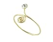 Gold Vermeil Swirl Wrap Style CZ Toe Ring