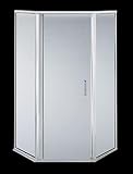Basco Infinity Neo Angle Shower Enclosure 1416CUS-CL-BN. 68 1/2''xCustom, Clear Glass, Brushed Nickel, Glass