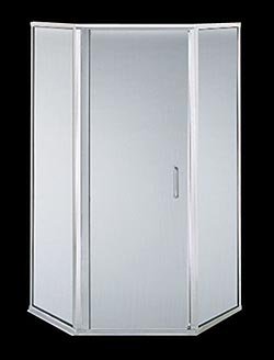 Basco Infinity Neo Angle Shower Enclosure 1416CUS-CL-BN. 68 1/2''xCustom, Clear Glass, Brushed Nickel, Glass