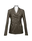Forzieri Women's Coffee Brown Italian Leather Blazer