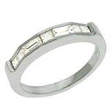 14k White 0.65 Ct Diamond Band Ring - Size 7.0