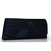 Clutch / Abendtasche in Blau Satin (ein abnehm. Henkel , eine Kordel)