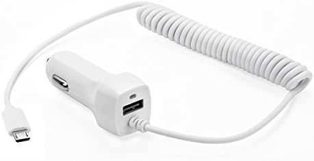 CauCau 10W Retractable Dual Output Car Charger with 3-Foot Charging Cable for Samsung Galaxy S5 Active, S4, S4 mini, S3, S3 mini, Samsung Galaxy Note 4, 2, Google Nexus 6,5, 4, Motorola Moto X