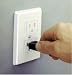 Baby : Safe Plate for Electric Outlet - White with Single Center Screw