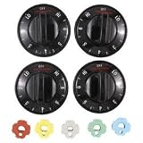 RANGE KLEEN 8114 Electric Range Knobs (4-pk, Black)
