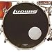 Ludwig Logo Resonance Bass Drum Head with Port, Black 22 Inch