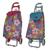 paris pink top flower shopping trolley