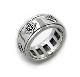 Sterling Silver Celtic Knot North Star Symbol Spinning Motion Ring (Size 5,6,7,8,9,10,11,12,13,14)