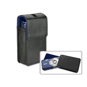Kodak Black Blue Faux Leather Slim Camera Case for Many Digital Cameras by Kodak
