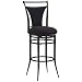 Hillsdale Cierra 26-Inch Swivel Counter Stool, Black finish with Black Faux-Suede Fabric