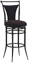 Hillsdale Cierra Swivel Counter Stool, Black