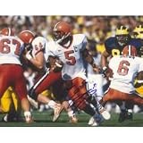 Donovan McNabb Rolling Right vs. Michigan 8x10 Photo w/ Go Cuse Insc.
