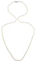 Sterling Silver 4mm Rose Quartz Necklace, 24"