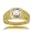 Yellow Gold Mens Wedding Ring Band Solitaire Diamond