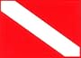 Scuba Diving Divers Stickers THE DIVE FLAG STICKER 2" x 3" Scuba Dive Diver Diving Gear Stickers