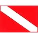 Scuba Diving Divers Stickers THE DIVE FLAG STICKER 2" x 3" Scuba Dive Diver Diving Gear Stickers