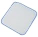 Baby Washcloths - White Terry with Blue Check Border (2 piece)