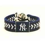 MLB Baseball Team Colors Leather Baseball Wristband - New York Yankees