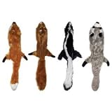 SET OF FOUR - Mini Skinneeez Stuffingless Dog Toys