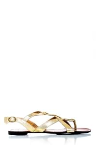 Strappy Ankle Strap Sandals in Gold
