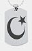 Islam Muslim Dogtag Pendant Necklace w/Chain and Giftbox