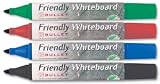 Electronics : Rosinco Friendly Whiteboard Marker Bullet Tip Assorted Black Blue Red Green Pack of 4 17350