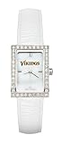 Minnesota Vikings Ladies Allure Watch White Leather Strap