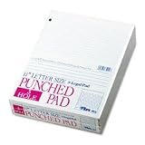 Review Tops Business Forms 7521 / TOPS 7521 Letter Size Glue Top White Legal Pads, Narrow Rule, 3-Hole, 50 Sheets/pad, Doz.