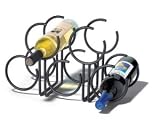 Spectrum Diversified 55110 Black Euro Round 5-Bottle Wine Rack