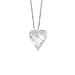 Sterling Silver Swarovski Crystal Heart with Key Charm Pendant, 18