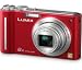 PANASONIC Lumix DMC-ZX1 - red + Pix compact leather crust case 11 x 3.5 x 8 cm + 16 GB SDHC Memory Card + DMW-BCG10 Battery