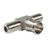 Coaxial Type F (Female to Male / Male) T Adapter