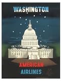 World Travel Giclee Art Print American Airlines Washington 16 x 20 in. 31%2BBhJ115zL. SL160 World Travel Giclee Art Print American Airlines Washington 16 x 20 in.