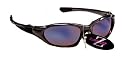 RayZor Professional Lightweight UV400 GunMetal Grey Sports Wrap Running Sunglasses, With a Blue Smoked Anti-Glare Lens.