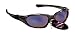 RayZor Professional Lightweight UV400 GunMetal Grey Sports Wrap Ski / Snowboard Sunglasses, With a Blue Smoked Anti-Glare Lens.