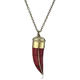 Jenny Bird Bohemia Red Tusk Pendant Necklace