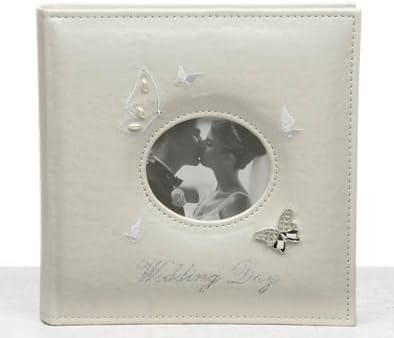 MEMORIES - Butterfly Wedding 80 Photo Album - Ivory by Wentworth Giftware