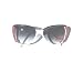 80's WHITE-Red-Black New Wave Butterfly Cat Eye Vintage Retro Sunglasses / Womens