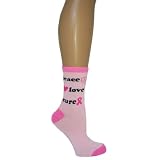 Knextion提供 Apparel & Shoes Online Shop Ranking 7. Pink Ribbon Breast Cancer Awareness Relay for Life Crew Socks Great for Fundraising Walk Survivor